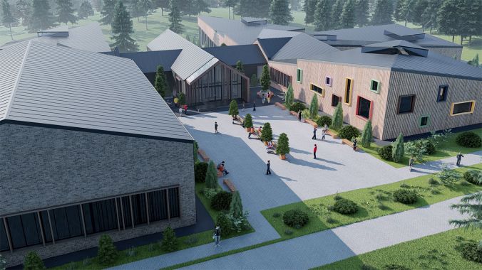 Проект школы из клееного бруса Проект школы из клееного бруса