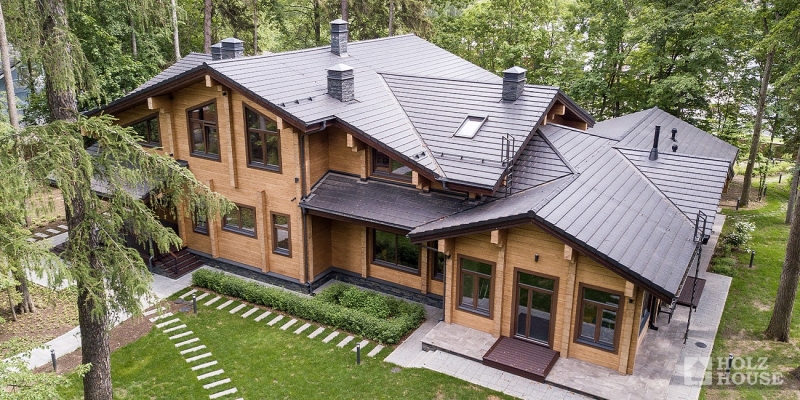 Загородный дом из клееного бруса по проекту Анси - фото 3 на сайте Holz House