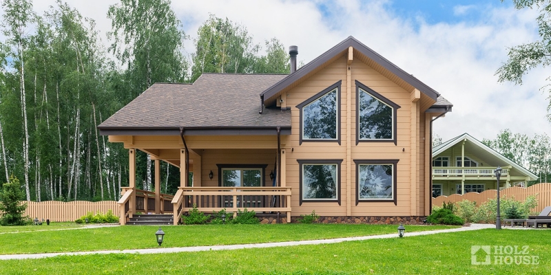 Дом из клееного бруса по проекту Ольборг в стиле шале - фото 7 на сайте Holz House