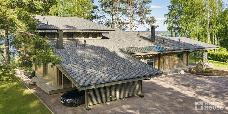 Большой двухэтажный дом из клееного бруса с террасой по проекту Палмерстон - фото 10 на сайте Holz House