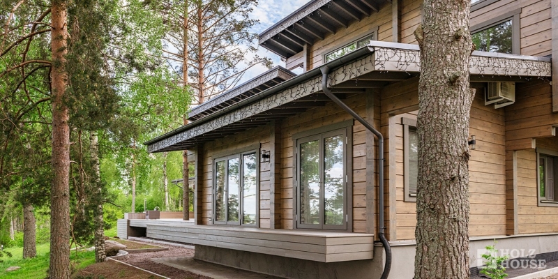 Большой двухэтажный дом из клееного бруса с террасой по проекту Палмерстон - фото 19 на сайте Holz House