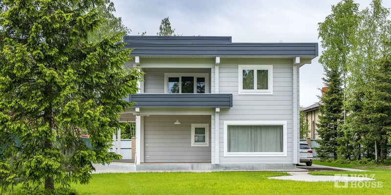 Двухэтажный дом из клееного бруса по проекту Вильянди - фото 4 на сайте Holz House