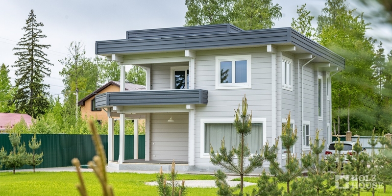 Двухэтажный дом из клееного бруса по проекту Вильянди - фото 7 на сайте Holz House