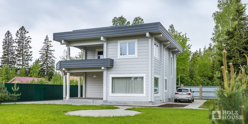 Двухэтажный дом из клееного бруса по проекту Вильянди - фото 8 на сайте Holz House