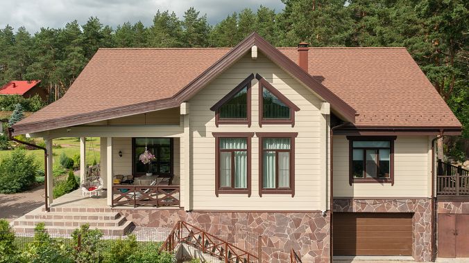 Дом из клееного бруса Модена Дом из клееного бруса Модена