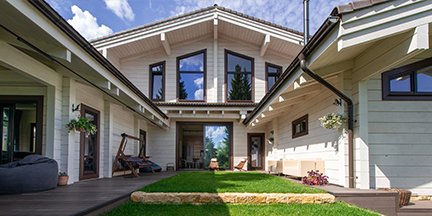 Дома из клееного бруса Современные дома из клееного бруса