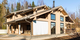 Светлый двухэтажный дом из клееного бруса по проекту Монтелимар- фото 2 на сайте Holz House