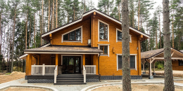 Двухэтажный дом из клееного бруса по проекту Сосновый берег - фото 6 на сайте Holz House