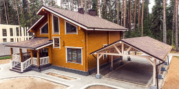 Двухэтажный дом из клееного бруса по проекту Сосновый берег - фото 9 на сайте Holz House
