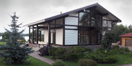 Стильный дом из клееного бруса в стиле фахверк Норд - фото 1 на сайте Holz House
